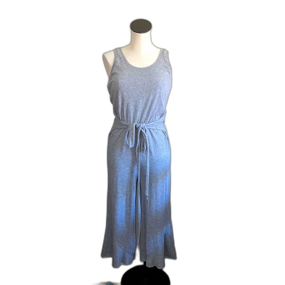 Nation LTD Women’s Cotton Jersey Wide Leg Sleeveless Jumpsuit size S Tie waist
